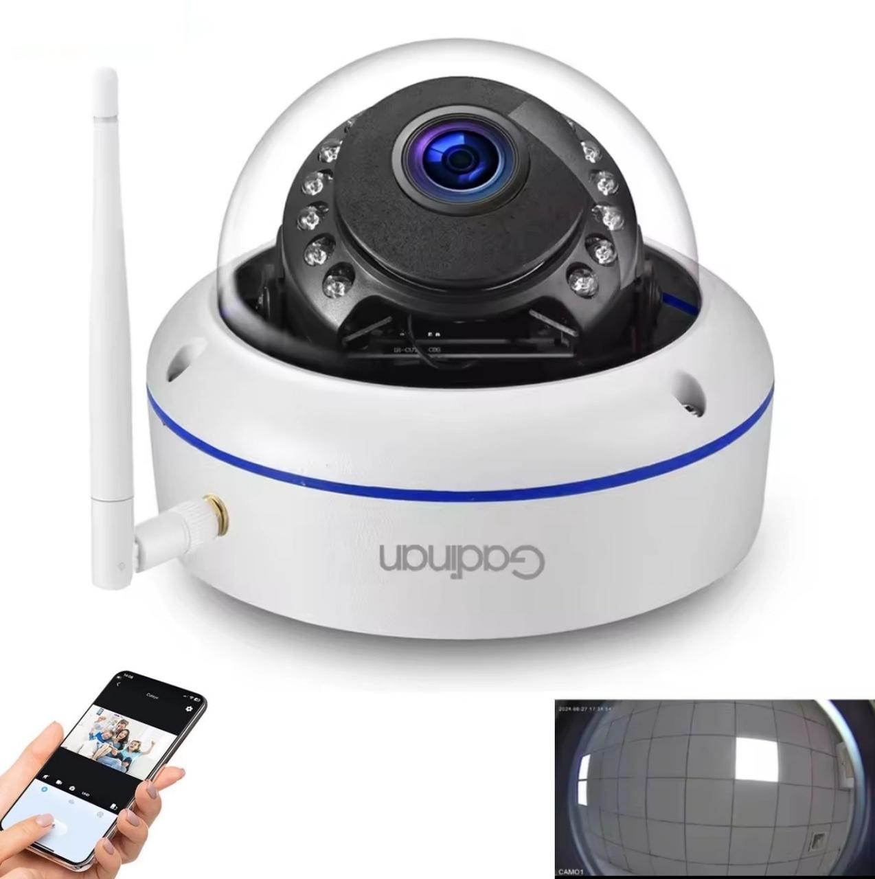 Антивандальна купольна IP WiFi Onvif камера Gadinan cupol 5Mp 1,7mm. iCsee, фото 1