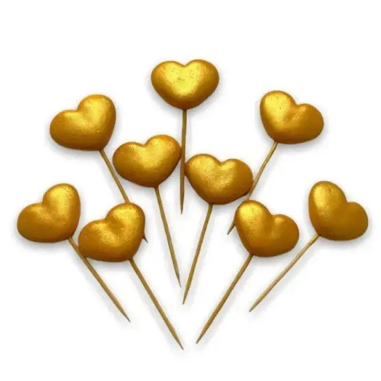Кондитерська прикраса "Сердечка золоті" (Slado), фото 1