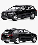 Модель авто 1/33 автомобіль Audi Q7, метал, чорний. У подарунковому боксі з вікном. Якість!, фото 8