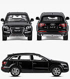 Модель авто 1/33 автомобіль Audi Q7, метал, чорний. У подарунковому боксі з вікном. Якість!, фото 5