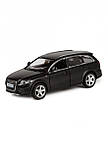 Модель авто 1/33 автомобіль Audi Q7, метал, чорний. У подарунковому боксі з вікном. Якість!, фото 9