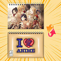 Блокнот А6 на пружині в клітинку 48 арк. Shuumatsu no Valkyrie / Повість про кінець світу 009