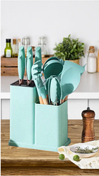 Набір кухонних ножів та аксесуарів Kitchenware Set 20 пр. Бірюзовий