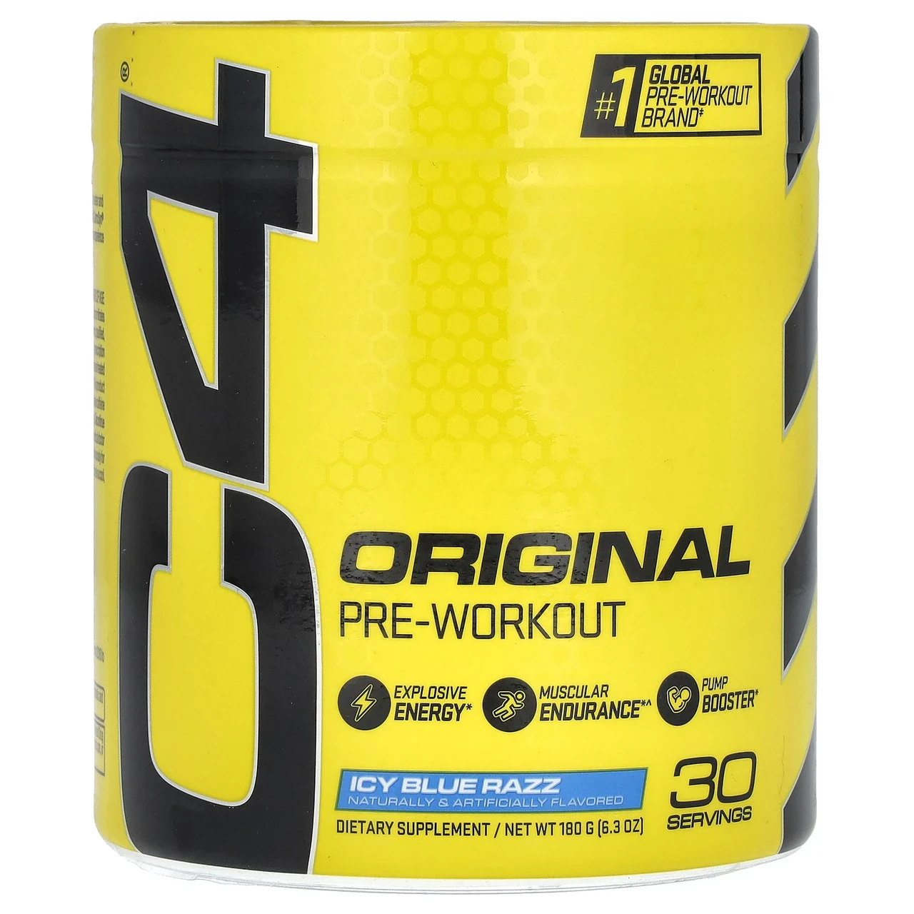 Cellucor, C4 Original Explosive, претреніровий комплекс, з освіженим смаком блакитної малини, 195 г, Київ, фото 1