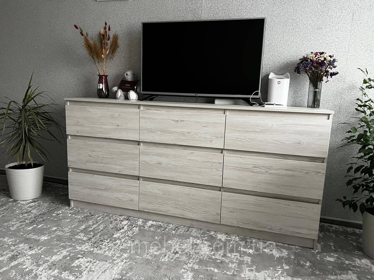 Комод лайт на 9 ящиків колір Аляска, фото 1