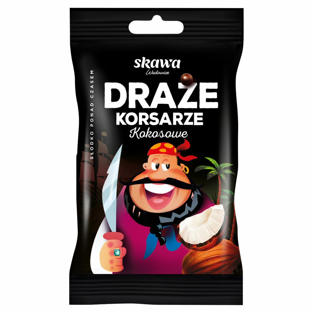 Драже кокосове в шоколаді Korsarz Skawa 70g, фото 1
