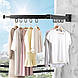 Вішалка-сушарка настінна розкладна для одягу на 2 секції кожна по 30 см, фото 8