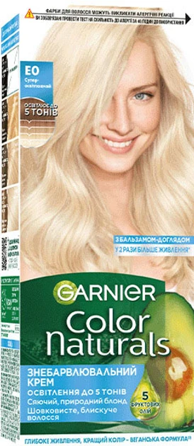 Крем-фарба для волосся Garnier Color Naturals, E0 Суперосвітлюючий, фото 1