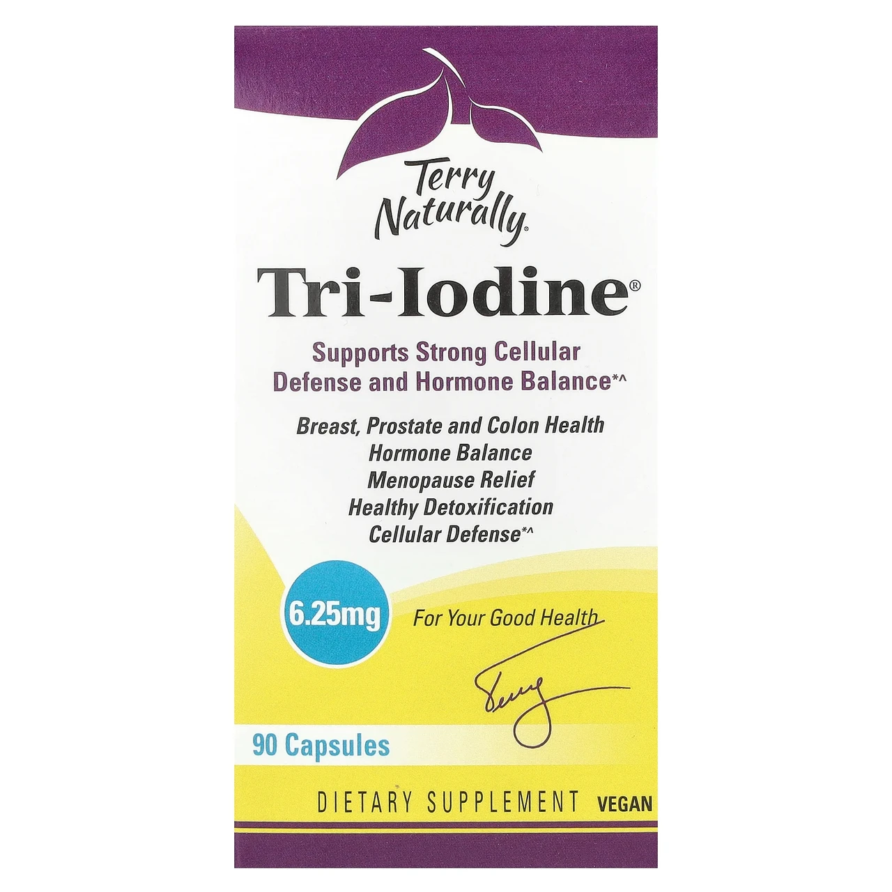 Terry Naturally, Tri-Iodine, 6,25 мг, 90 капсул, Київ