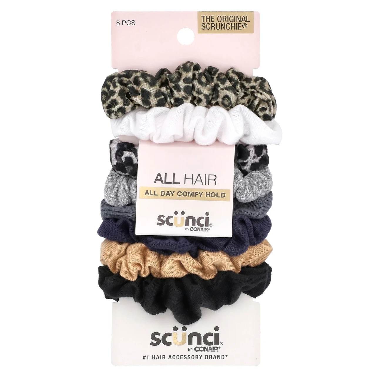 Scunci, Міні-різки для волосся No Damage, Mini Scrunchies, різні кольори (деньим), 8 штук SCU-21039, Київ