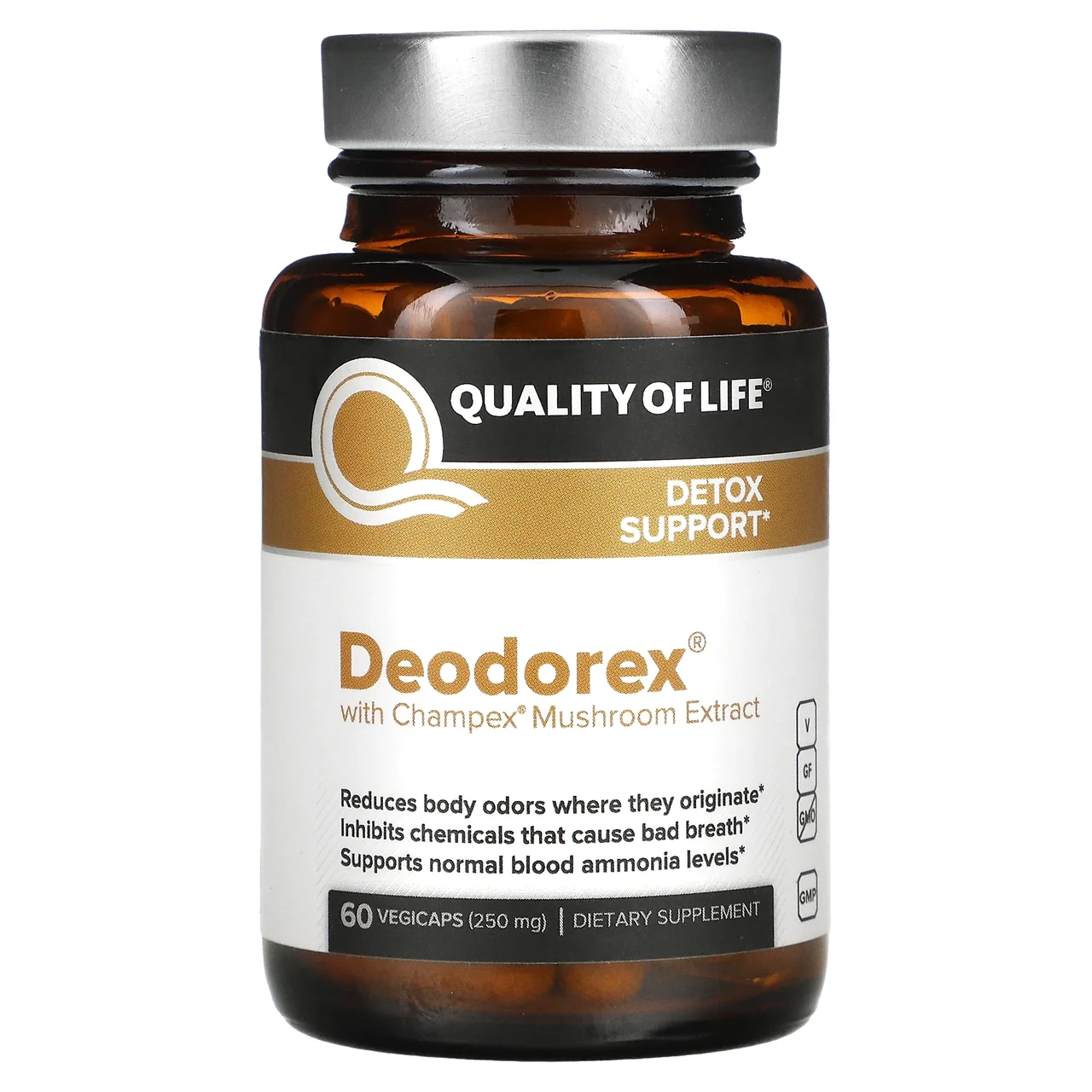 Quality of Life Labs, Doodorex, з екстрактом грибів Champex, 250 мг, 60 вегетаріанських капсул Київ, Київ