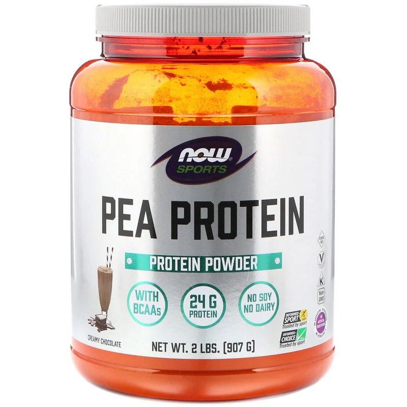 Гороховий протеїн NOW Pea Protein, 907 грам - Голландський шоколад