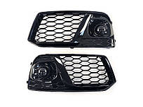 Решітки в бампер Full Black ( в стилі RSQ5 ) на Audi Q5 80A 2016-2020 року