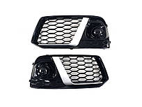 Решітки в бампер Silver Black ( в стилі RSQ5 ) на Audi Q5 80A 2016-2020 року