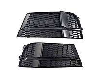 Решітки в бампер Full Black ( в стилі S3 ) S-Line на Audi A3 8V 2016-2020 року