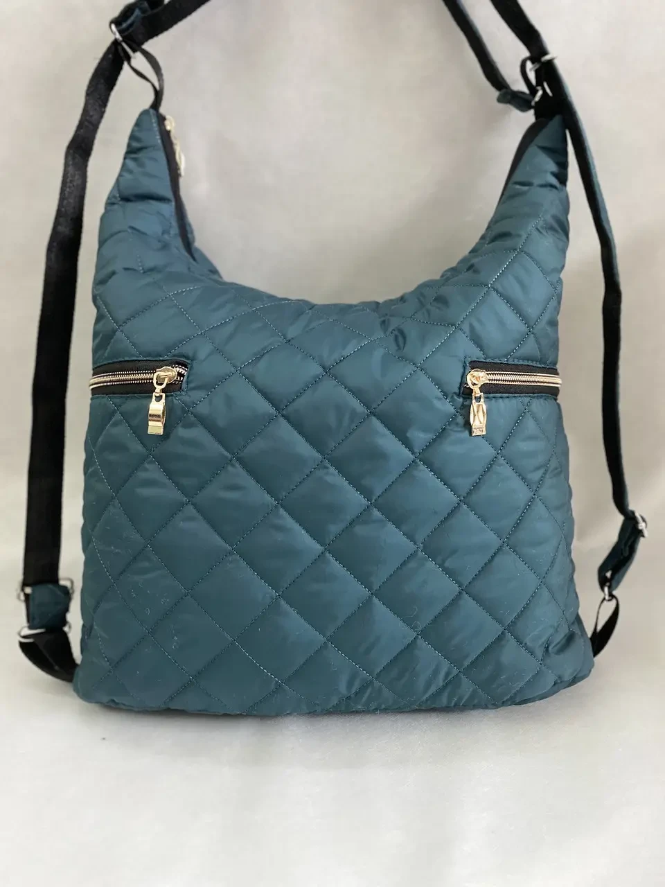 Сумка Рюкзак стьобана жіноча з плащової тканини з кишеньками., фото 1