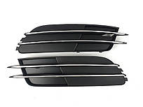 Решітки в бампер Chrome Black ( Звичайні ) на Audi A6 C7 2011-2014 року