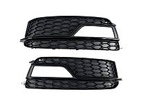 Решітки в бампер Full Black ( стиль S5 під туманки ) S-Line на Audi A5 8T 2011-2016 року