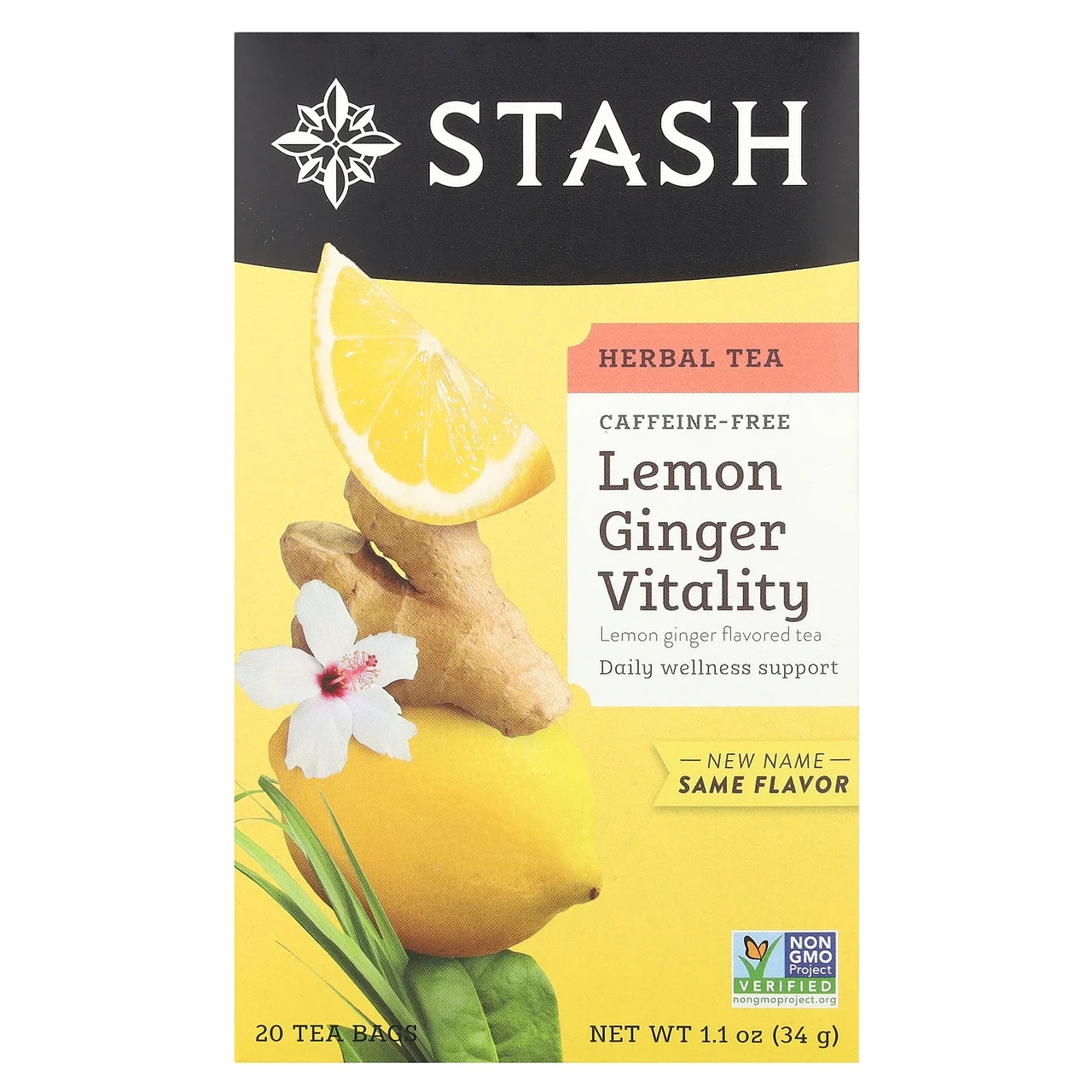 Stash Tea, трав'яного чаю, лимон і імбір, без кофеїну, 20 чайних пакетиків, 34 г (1,1 унції) STA-08249, Київ