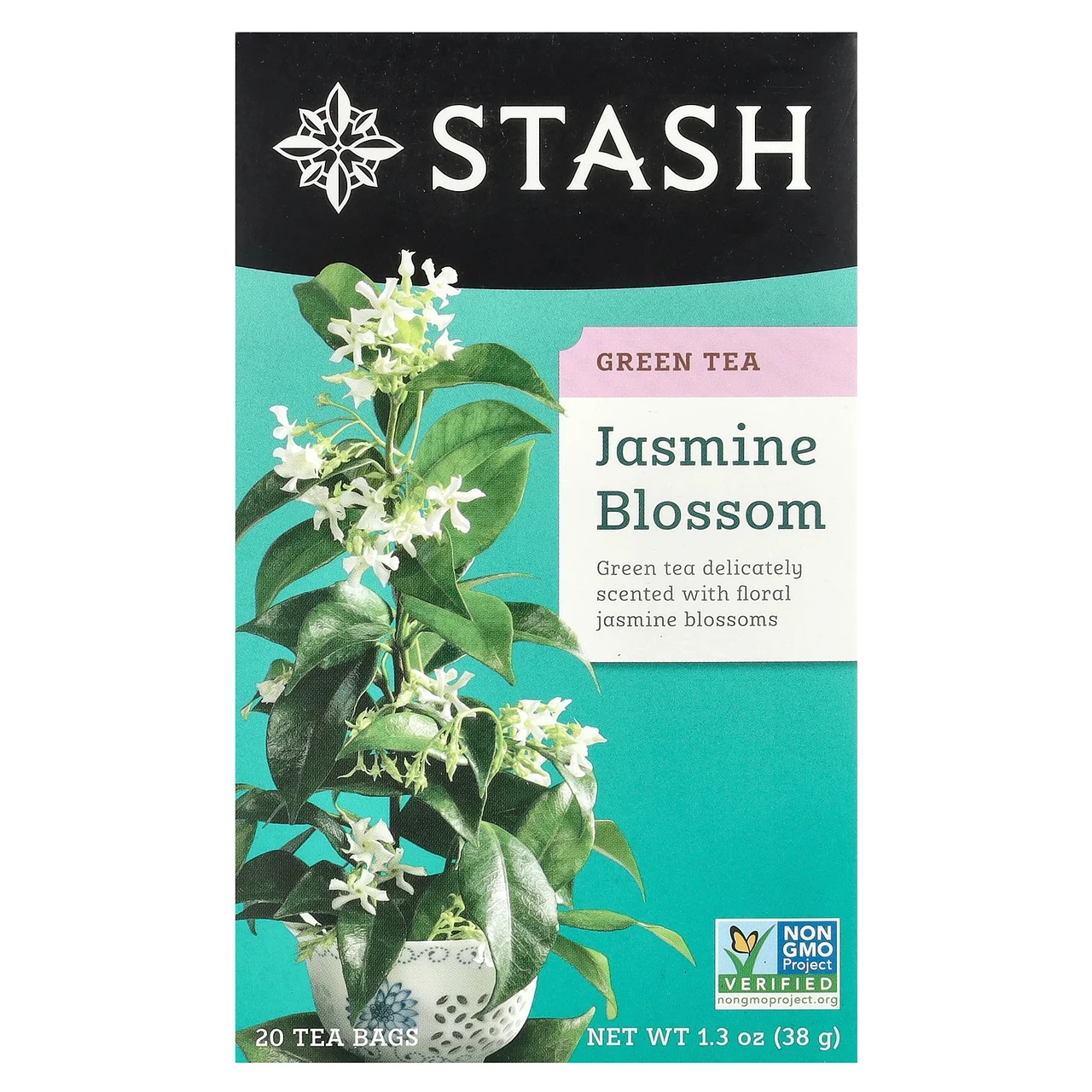 Stash Tea, квіток жасмину, зелений чай, 20 чайних пакетиків, 1,3 унції (38 р) STA-08224, Київ