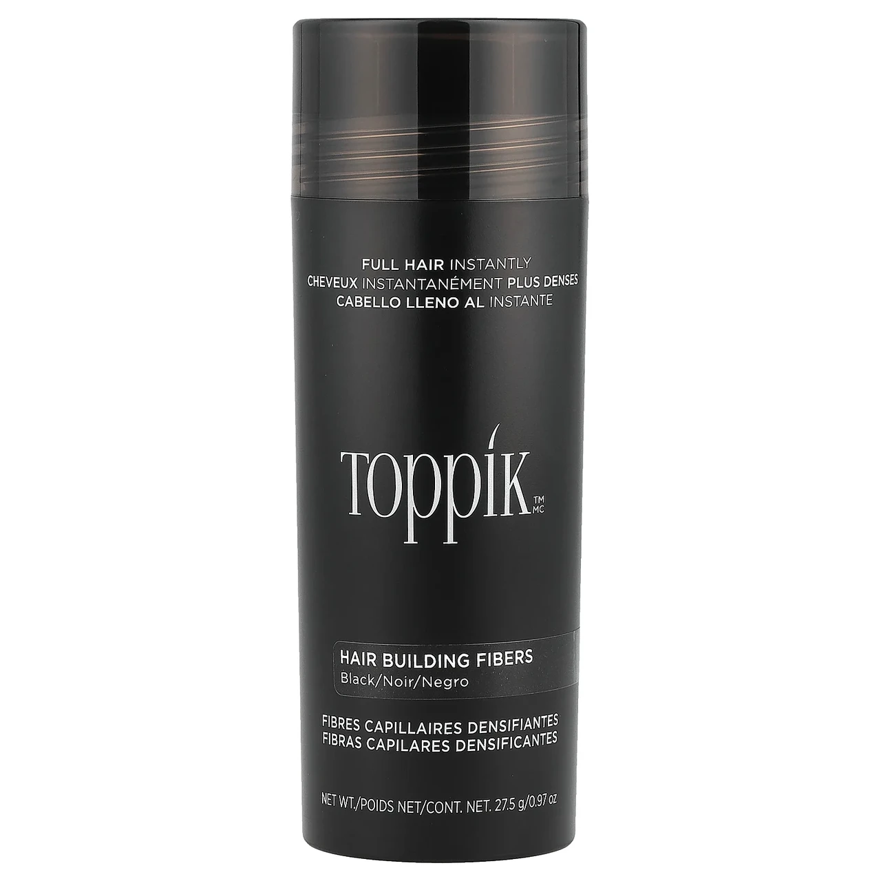 Toppik, Hair Building Fibers, загуститель для волосся, відтінок чорний, 27,5 г (0,97 унції) TPK-01201, Київ