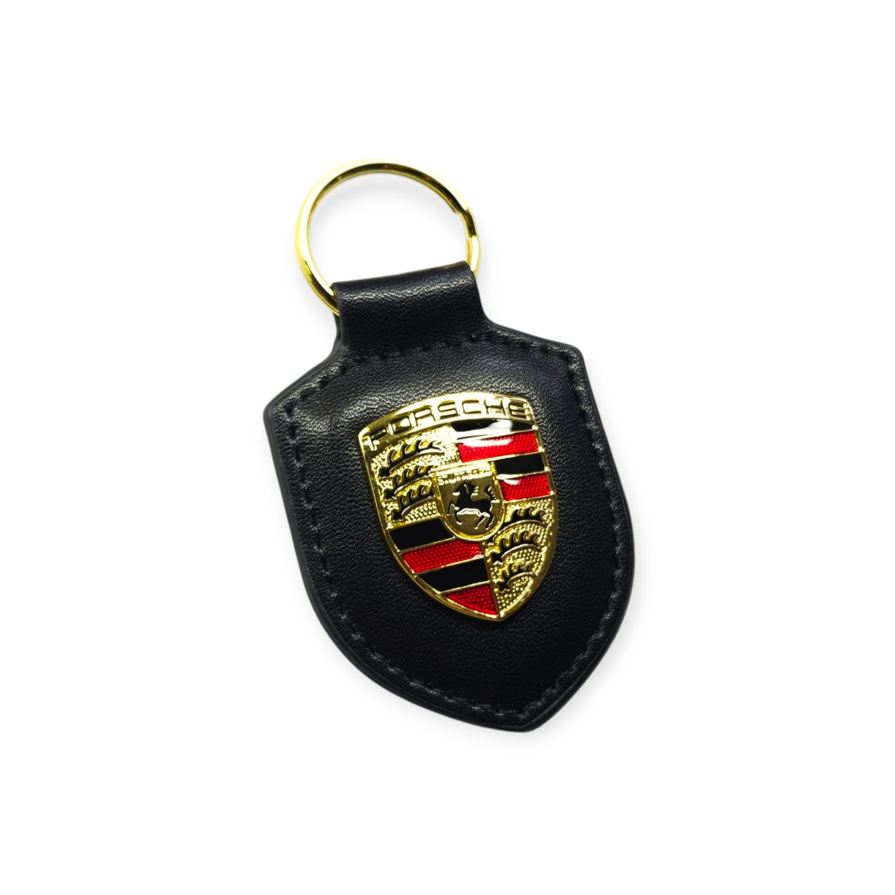 Брелок шкіряний з логотипом авто Porsche