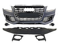 Передній бампер  ( в стилі W12 V1 ) на Audi A8 D4 2010-2014 року