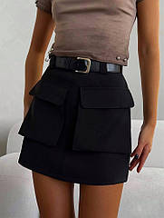 Комфортна та стильна спідниця з масивними накладними кишенями Розміри 42-44, 44- 46