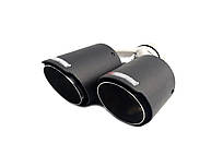 Насадки на вихлоп Carbon ( матовий ) 54mm To 76mm ( подвійна Y ) на Akrapovič Akrapovič