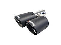 Насадки на вихлоп Carbon ( матовий ) 54mm To 76mm ( подвійна H ) на Akrapovič Akrapovič