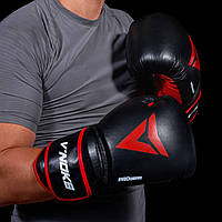 Боксерські рукавички для боксу та єдиноборств чорні натуральна шкіра V`Noks Inizio 8 унцій