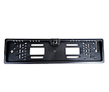 Камера заднього виду в рамці номера 4LED Black, з підсвічуванням / Рамка для номера з камерою / Тримач номера, фото 5