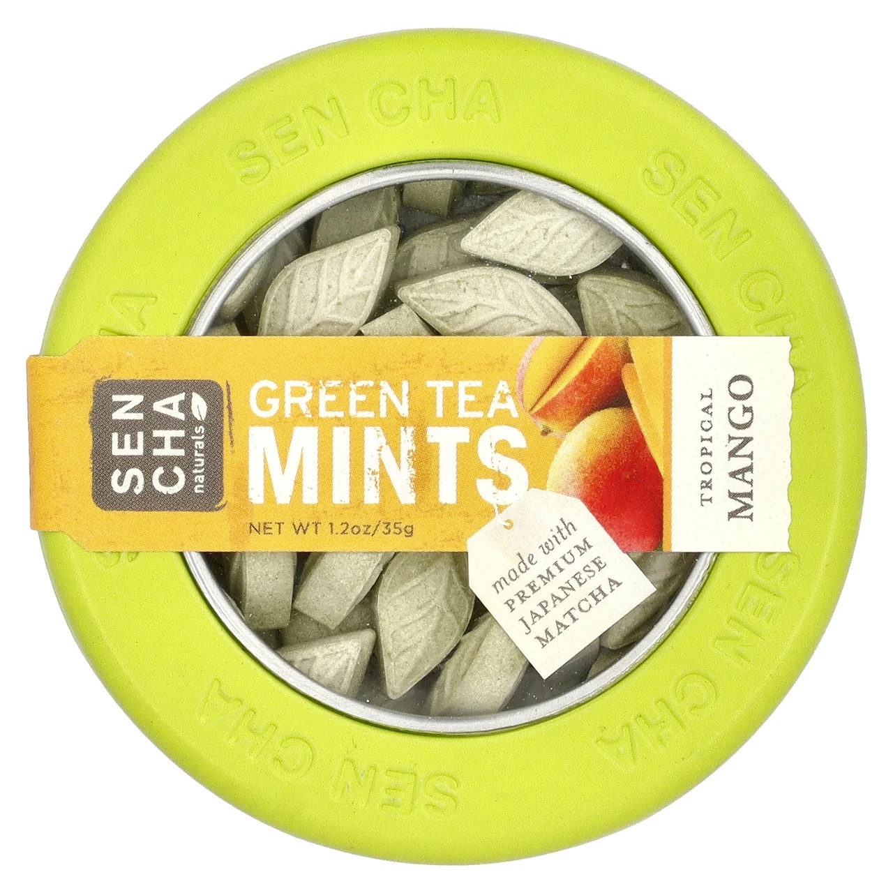 Sencha Naturals, М'ятні льодяники з зеленим чаєм, тропічний манго, 1,2 унції (35 р) SCN-00302, Київ