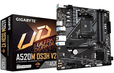 Материнська плата Gigabyte A520M DS3H V2 Socket AM4 (A520M DS3H V2), фото 1