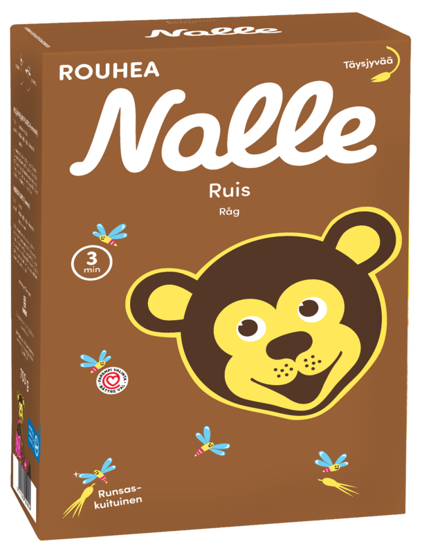 Упаковка Житні цільнозернові пластівці NALLE 700г, (10шт/ящ), фото 1