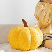 Декоративные подушки на диван, подушка тыква 1 шт, 28 см в оранжевом цвете