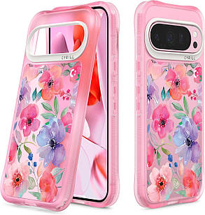 Чохол Spigen Cyrill UltraSheer Pink - Watercolor Florals для Google Pixel 9 | 9 Pro ACS08818