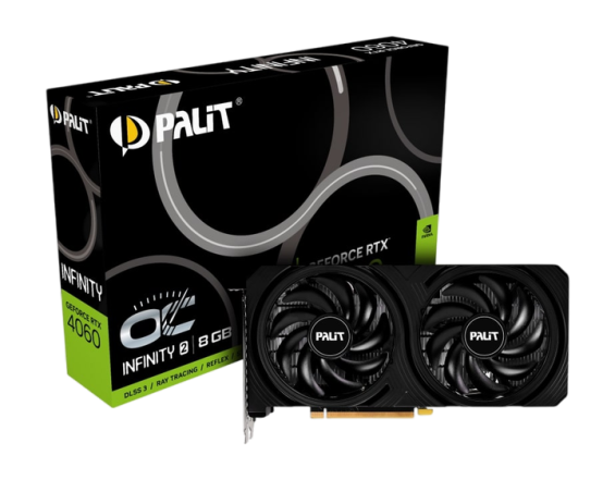 Відеокарта GeForce RTX 4060 8GB Palit Infinity 2 OC (NE64060S19P1-1070L)