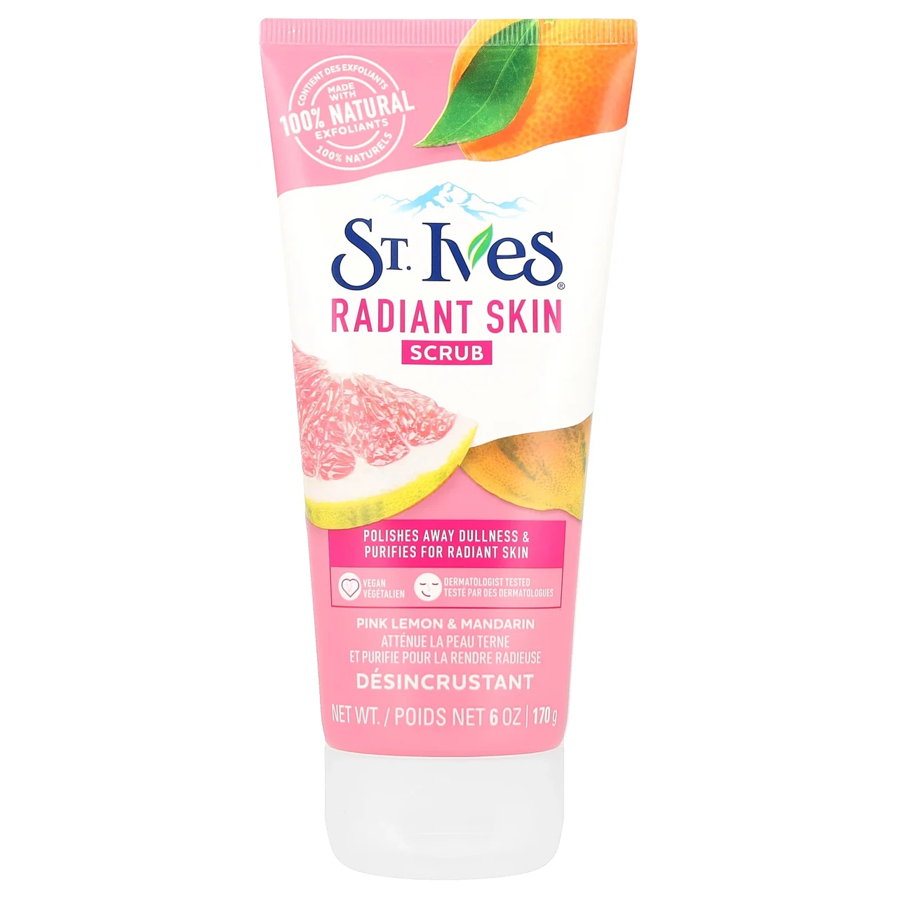 St. Ives, Radiant Skin, скраб для тіла « Розовий лимон і мандарин», 170 г (6 унций) IVE-35764, Київ
