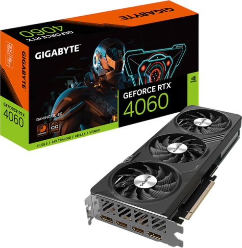 Відеокарта GeForce RTX 4060 8GB Gigabyte Gaming OC (GV-N4060GAMING OC-8GD)