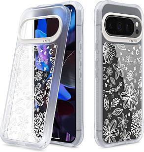 Чохол Spigen Cyrill UltraSheer White Florals для Google Pixel 9 | 9 Pro ACS08733