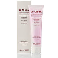 Крем для щоденного очищення шкіри обличчя з екстрактом камелії і рисом, So Clean. Cleansing Face Cream, Hollyskin, 100 g