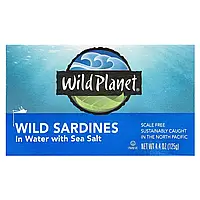 Wild Planet, Дикі сардини в рідині з морською сіллю, 4,4 унції (125 г)