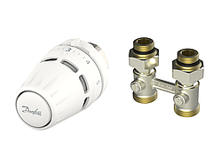 Комплект термостатичний Danfoss Regus M30x1.5 + RLV-KB нижнє підкл, 1/2" прямий (015G5308)