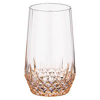 Набір склянок високих Ardesto Black Mars Favola 460мл, 2шт, скло, прозоро-золотистий (AR2646GL)