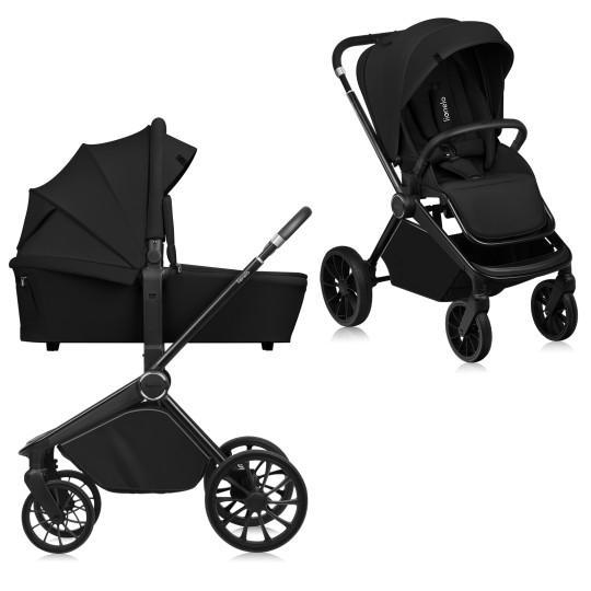 Універсальна коляска 2 в 1 Lionelo MIKA PLUS 2IN1 BLACK ONYX