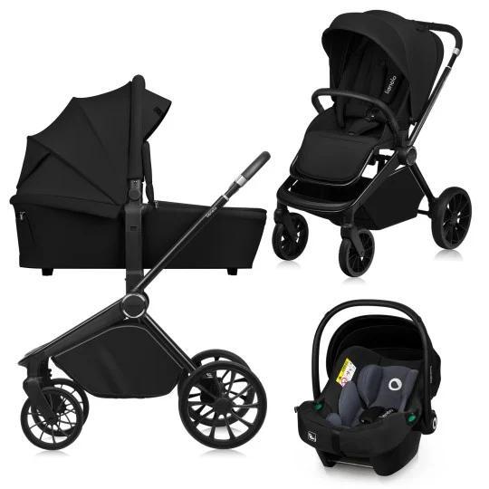 Універсальна коляска 3 в 1 Lionelo MIKA PLUS 3IN1 BLACK ONYX