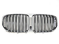Ніздрі Чорний глянець / Хром рамка ( Подвійні M-Look ) на BMW X5 G05 2018-2022 року
