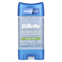 Gillette, Clear + Dri-Tech, дезодорант і антиперспірант, Power Rush, 107 г (3,8 унції) Дніпро Дніпро