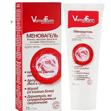 ВамаФарм Крем-гель МЕНОВАГЕЛЬ невралгія біль в суглобах дерматози 75 мл VamaFarm 35